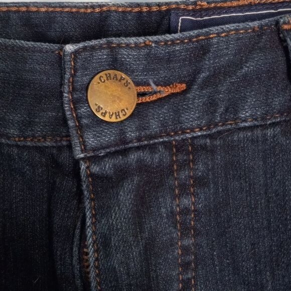 Chaps Size 12 Denim Madden Straight Jeans Womens Dark Wash - Picture 7 of 10